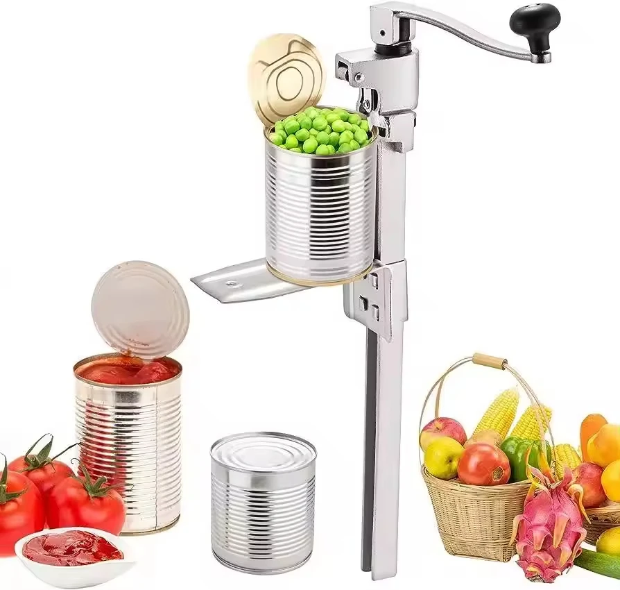 Heavy duty manual can opener, heavy duty can opener, gold plated, adjustable, suitable for restaurant kitchens, hotel bars