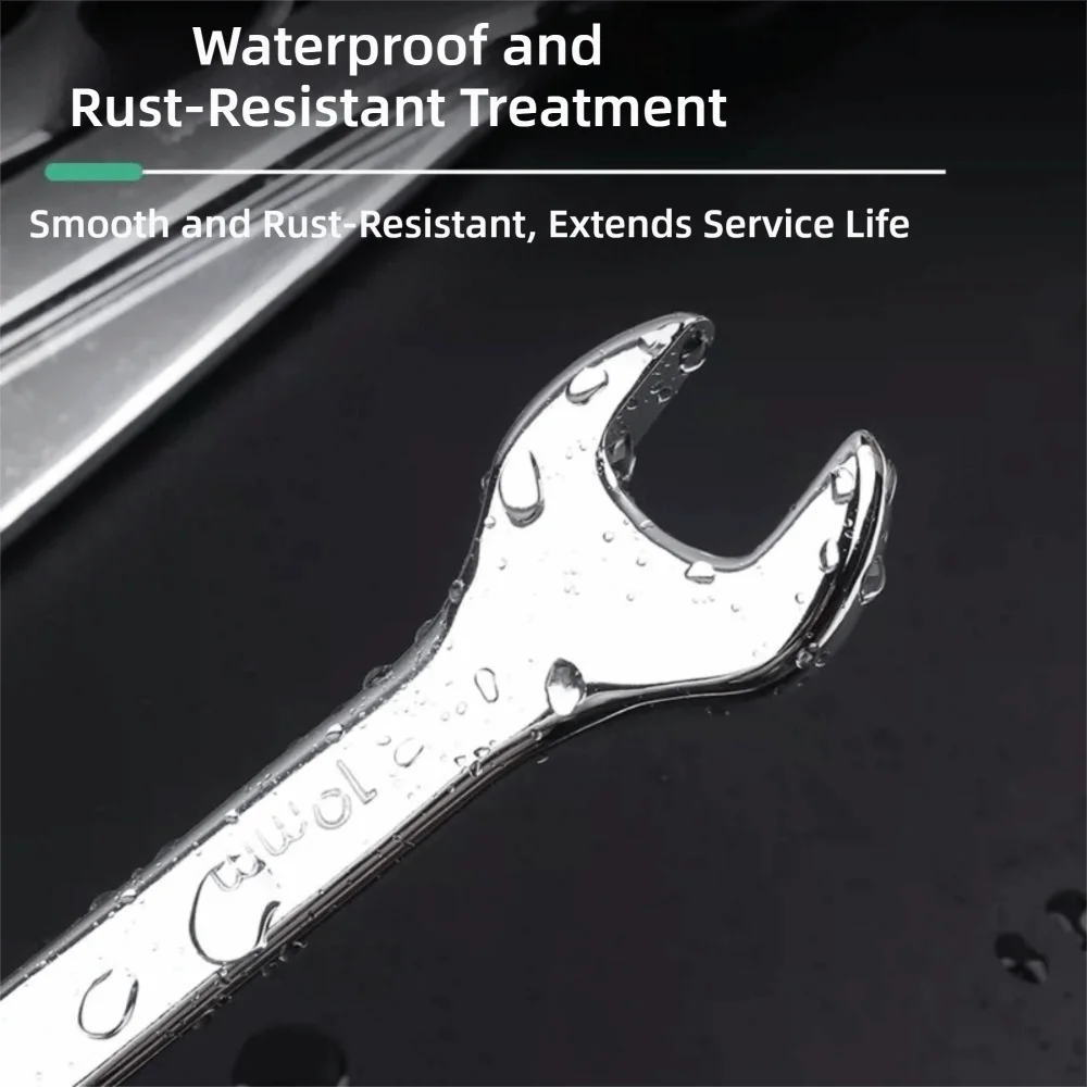 Hand Tool 6-32mm Combination Wrench Metric Opened Ring Open-ended Spanner Chrome Vanadium Steel Open Box End Wrench Home Use