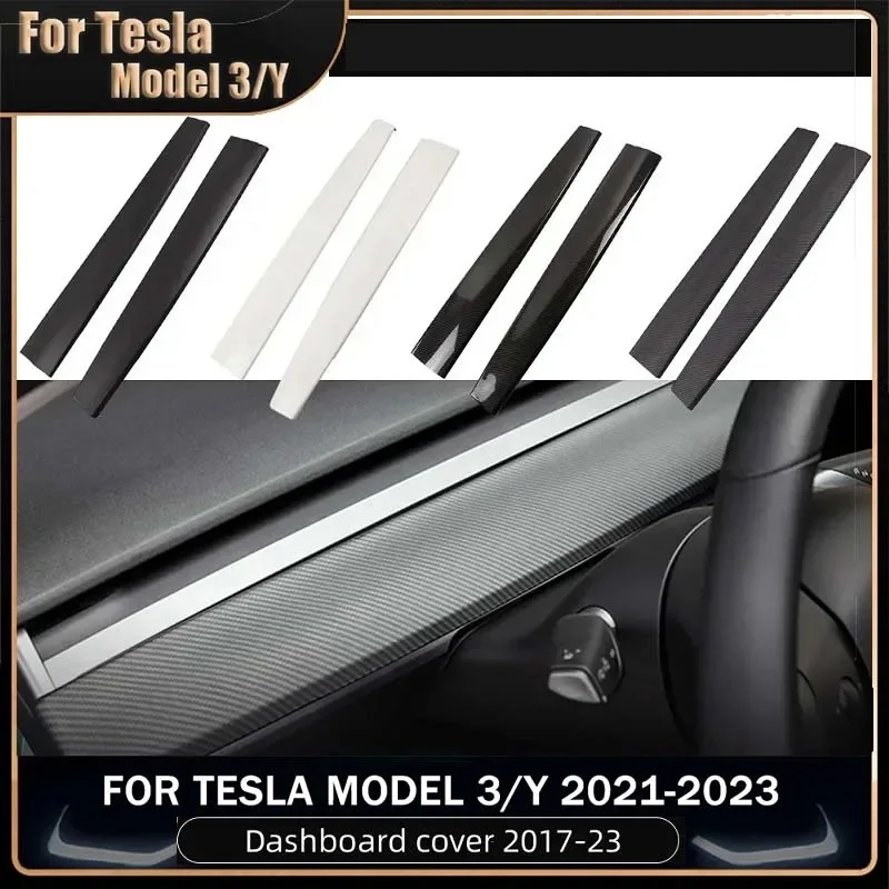 Car Front Dashboard Central Control Trim Strip For Tesla Model 3 Y 2021 2022 2023 Car Door Side Trim Dashboard Cover Interior