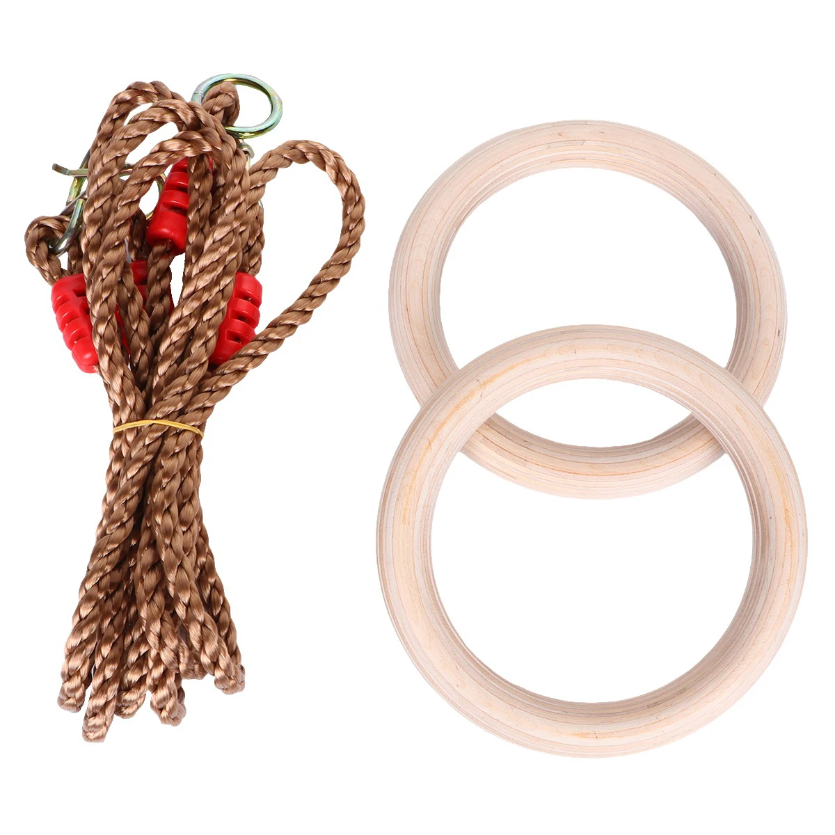 

Wooden Gymnastic Rings For Children Kids Exercise Indoor Fitness Training Body Wooden Gymnastic Rings Workout Equipment