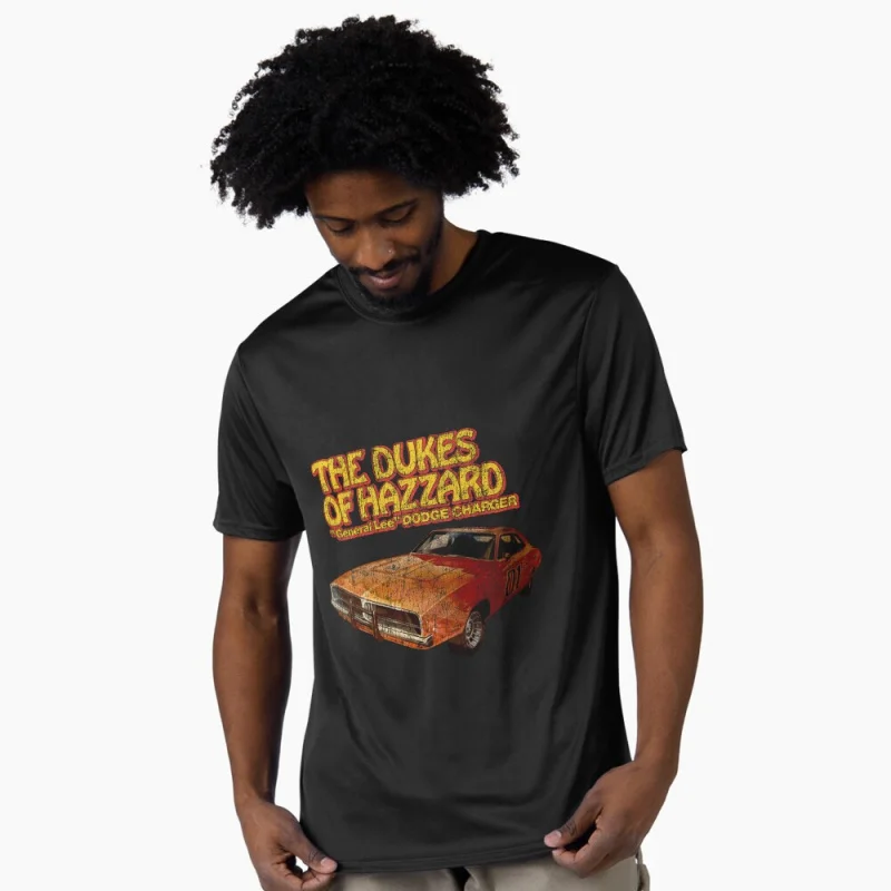 

0318 General Lee 01 Retro movie Gift t shirt The Dukes Of Hazzard Graphic clothes100% cotton print tee Large size Tops S-6XL