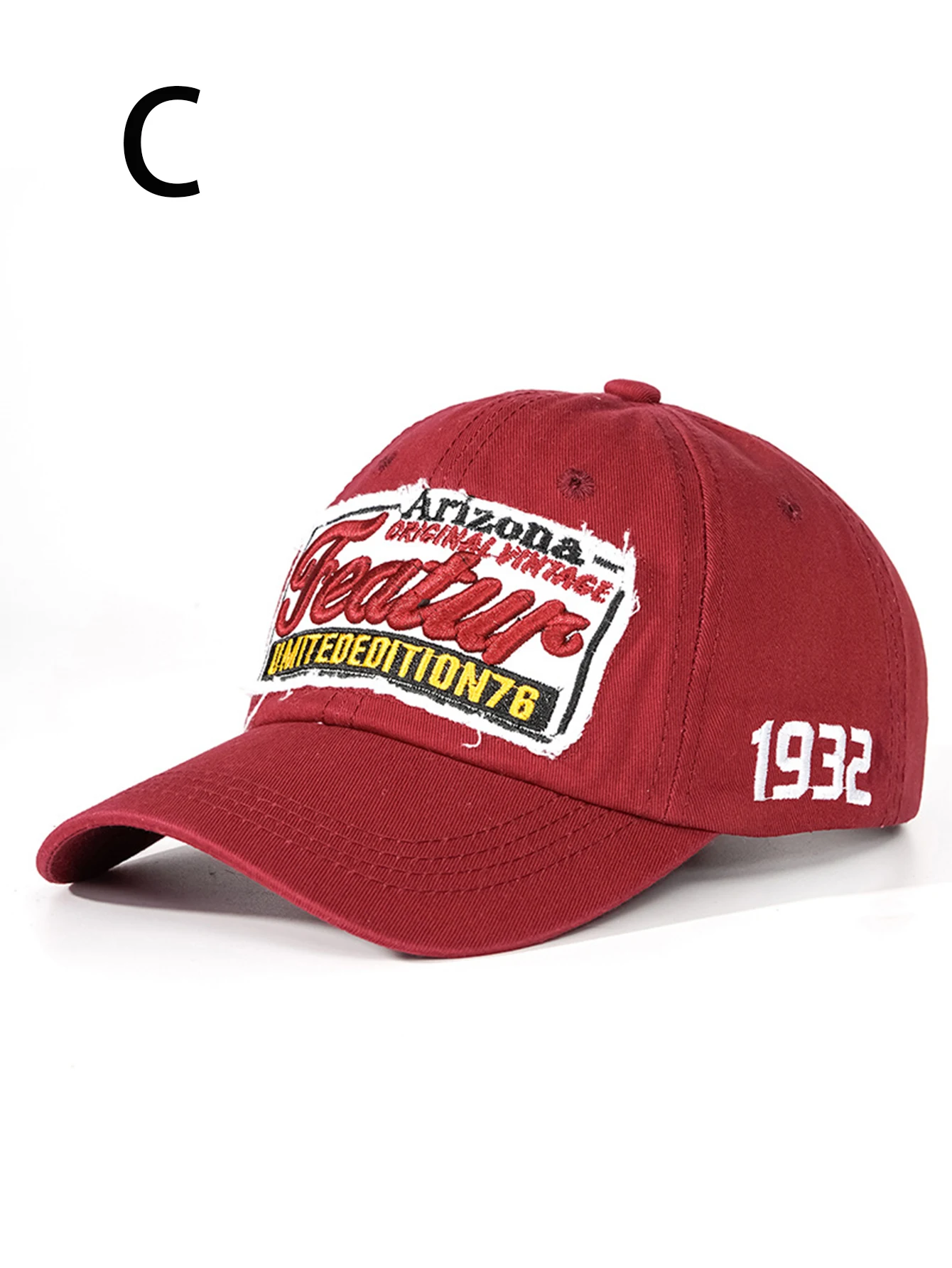 1 للجنسين طوال الموسم يرتدي قبعة بيسبول عصرية من القطن الخالص المغسول بحروف أريزونا مع حروف