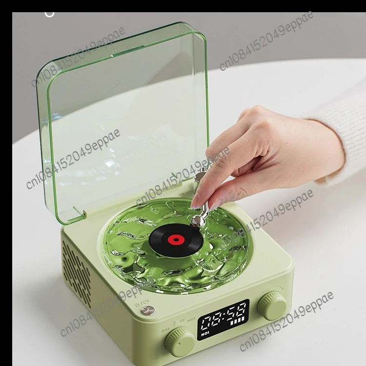 Record Retro Audio, Vinyl Alarm Clock,  Listening Sea, Wireless Speaker, Bluetooth High-quality Machine, Birthday Gift,