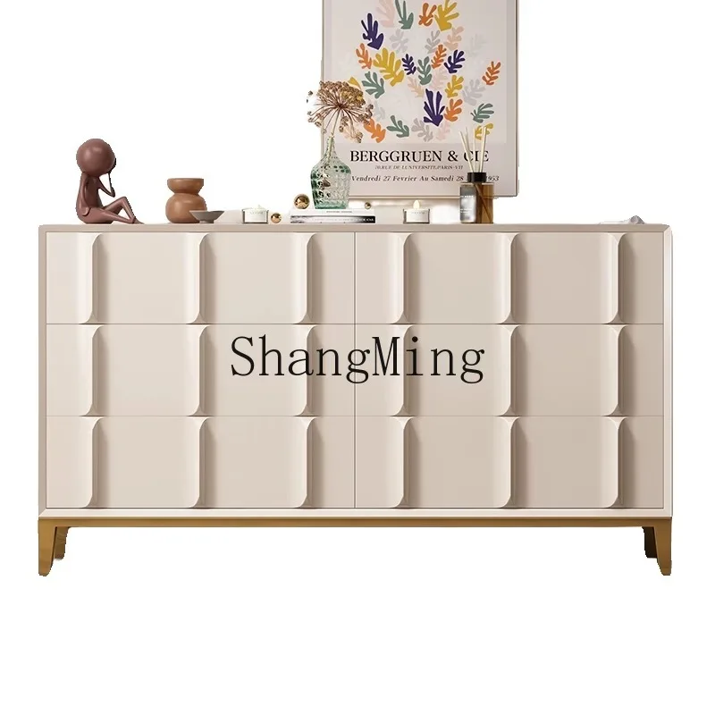 

ZYH solid wood dining side cabinet simple modern locker tea cabinet living room locker