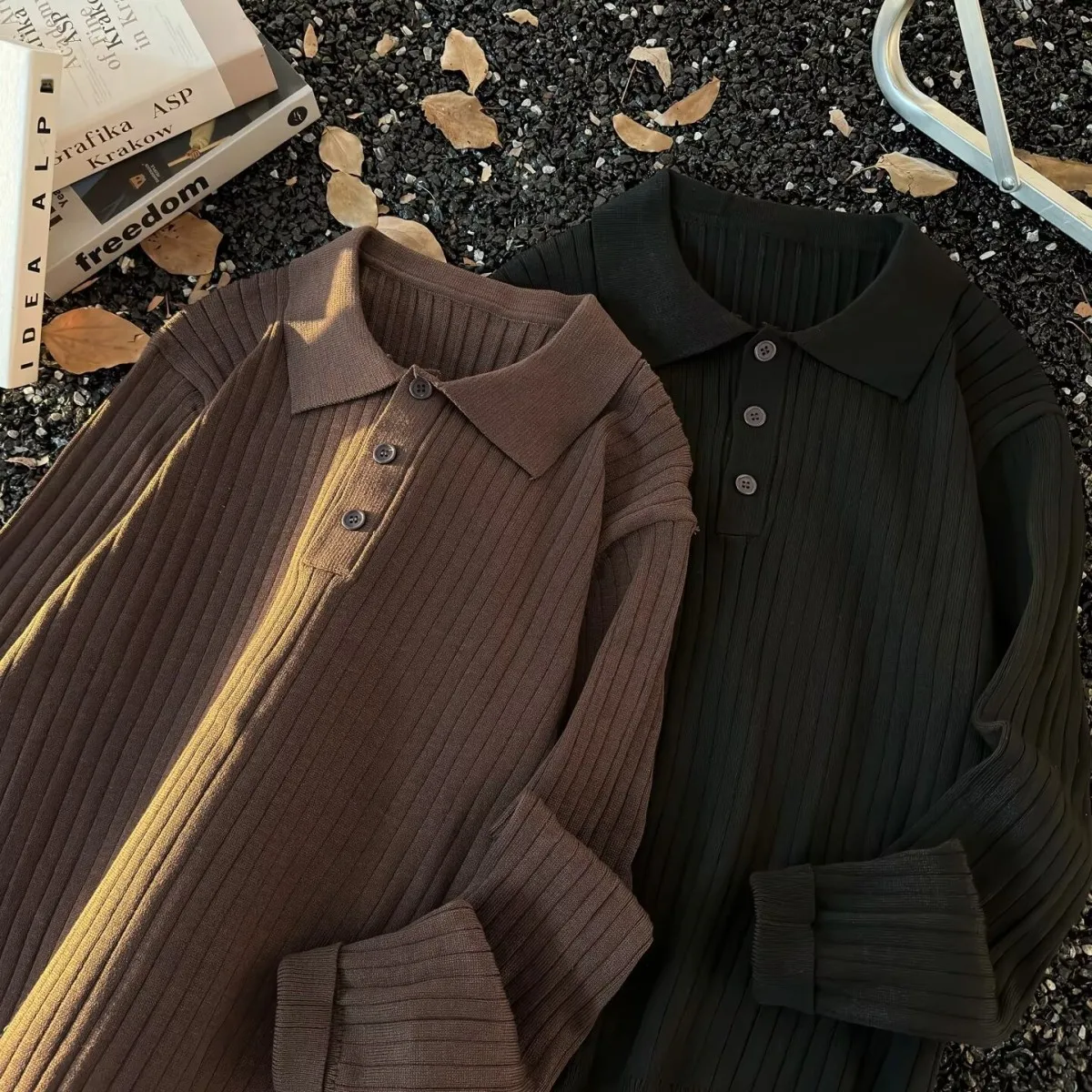 

American Sle V-Ne Knitted Sweater Cardigan Men's Color Casual Loose Fit Winter Outerwear Polyester Fiber