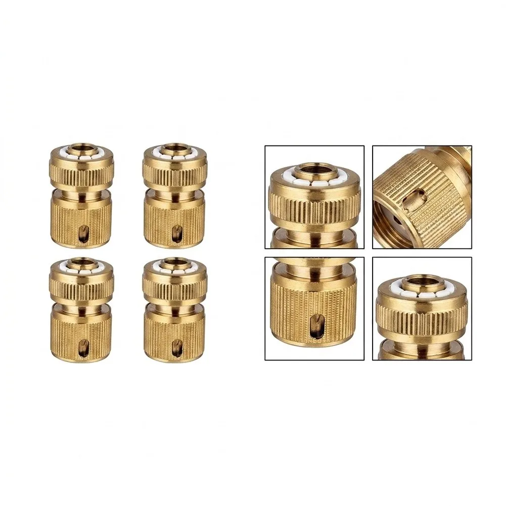 4 Aluminum Alloy 1/2 Inch Hose Connectors for 12mm Garden Hoses with Precision Machined Threads and Seal Reliability