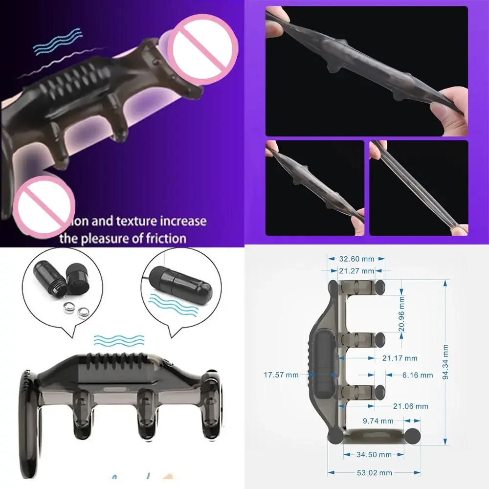 Sex Toys para homens e mulheres, Hand Free, Sucking Pro, Soft Penies Rings, Penis Cover, Vibrator Figure, Cinsel Set, Cage Massers