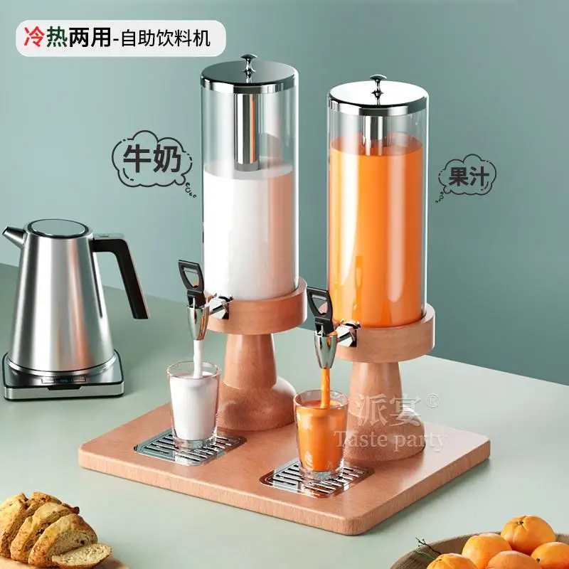 Buffet beverage machine with large capacity single head, double head, three head refrigeration and heating