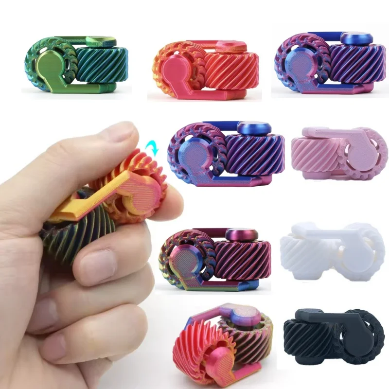3D Printed Fidget Spinner Fingertip Gear Mini Gyroscope Stress Relief Decompression Toy Gift for Adults Teens Party Favors