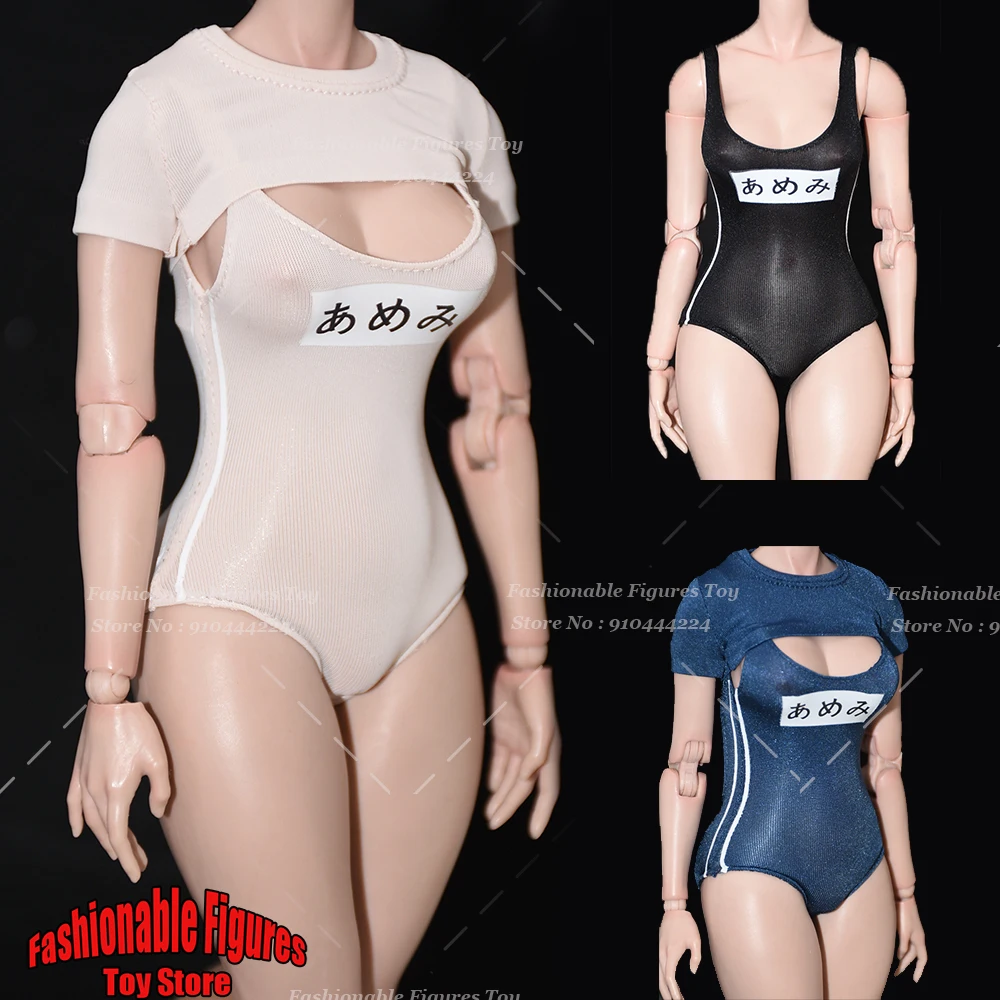 1/6 Women Soldier Swimsuit Bikini Cute Korean Swimwear Bodycon Short T Shirt Accessory For 12Inch Action Figure Body Doll