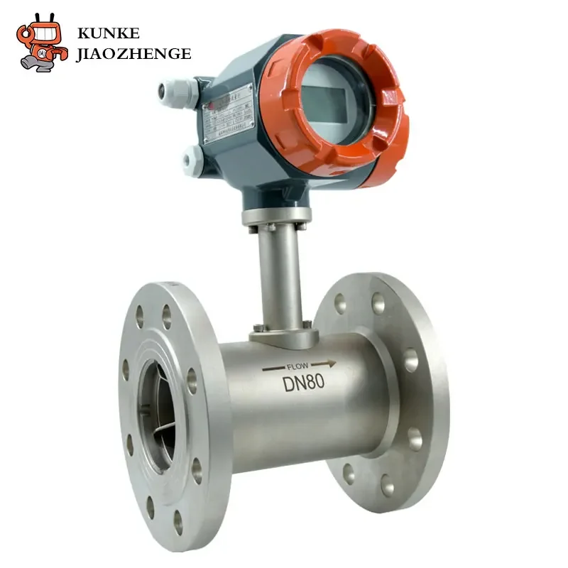 

Kunke OEM High Precision DN15 Sanitary Stainless Steel Turbine Flow Meter Measures Water Oil Liquid Air