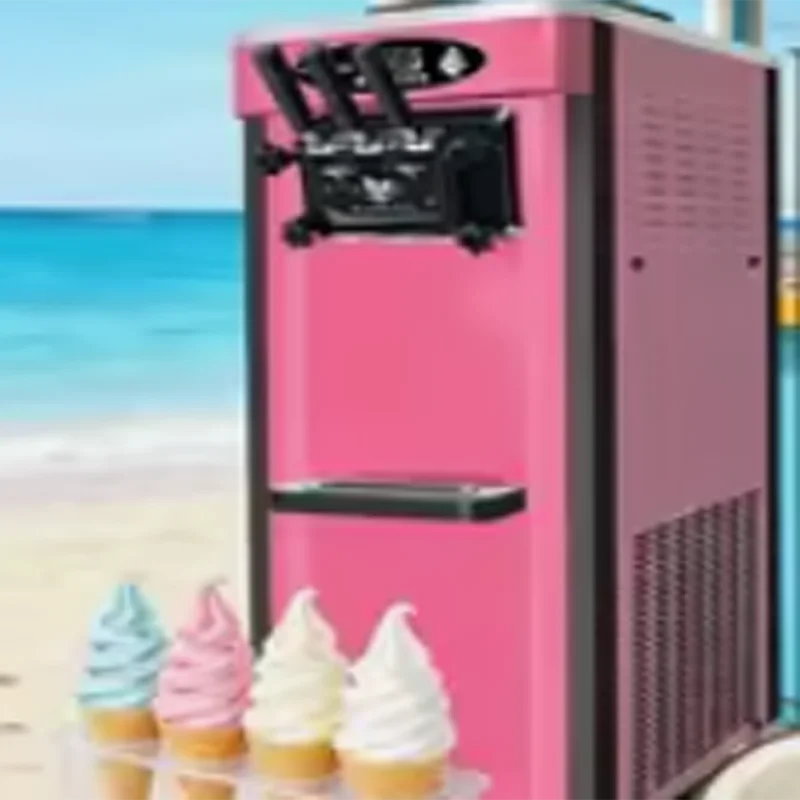 Multifunctional Commercial Standing Table Top Ice Cream Machine 3   Flavor Ice Cream Machine for Sale