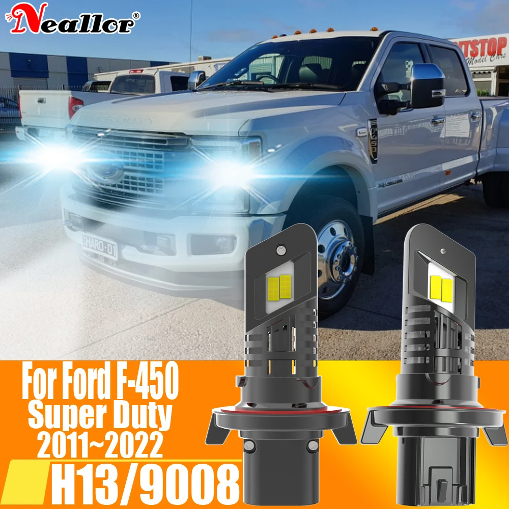 

2pcs H13 9008 Led Headlight Canbus No Error Car Bulb High Power White Fog Light Diode Lamp 12v 55w For Ford F450 F-450 2011~2022