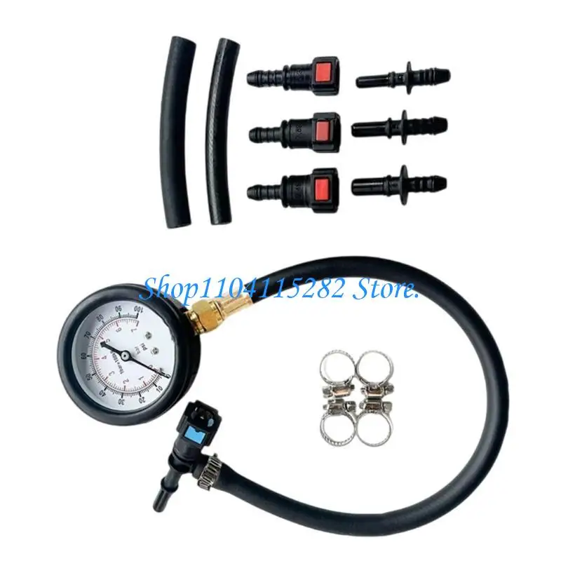 High Accuracy Pressure Gauge Accurate Readings Suitable for Automotive and Motorcycle Systems with Quick Connection