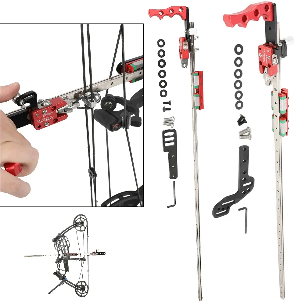 

Compound Bow Auxiliary Rod Steel Ball Bow Pulley Bow Release Aid Stabilizer Bar Beginner Aiming Assistant Shooting Archery Acc