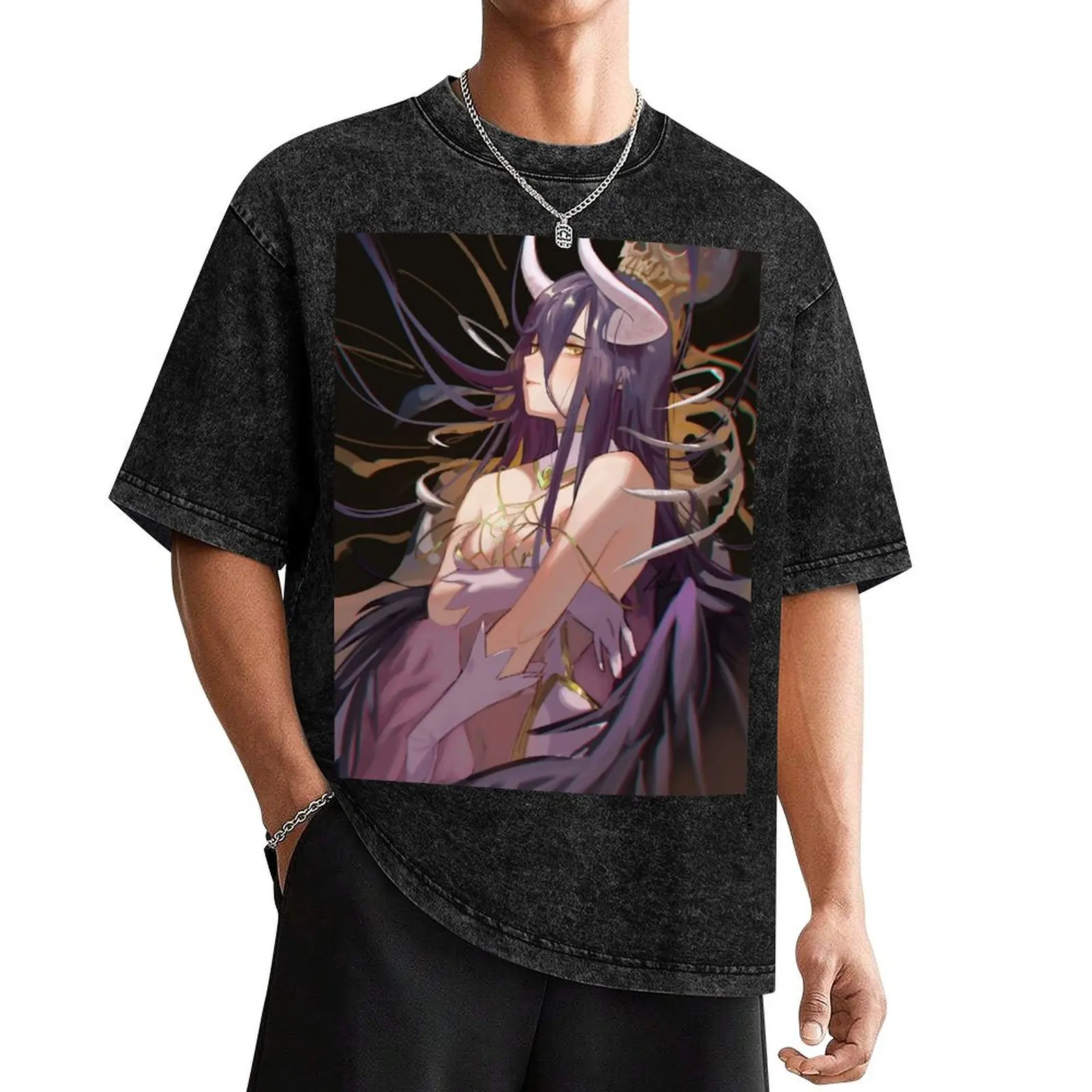 Loli Albedo from Overlord Anime T-Shirt anime sports fans t shirts for men cotton