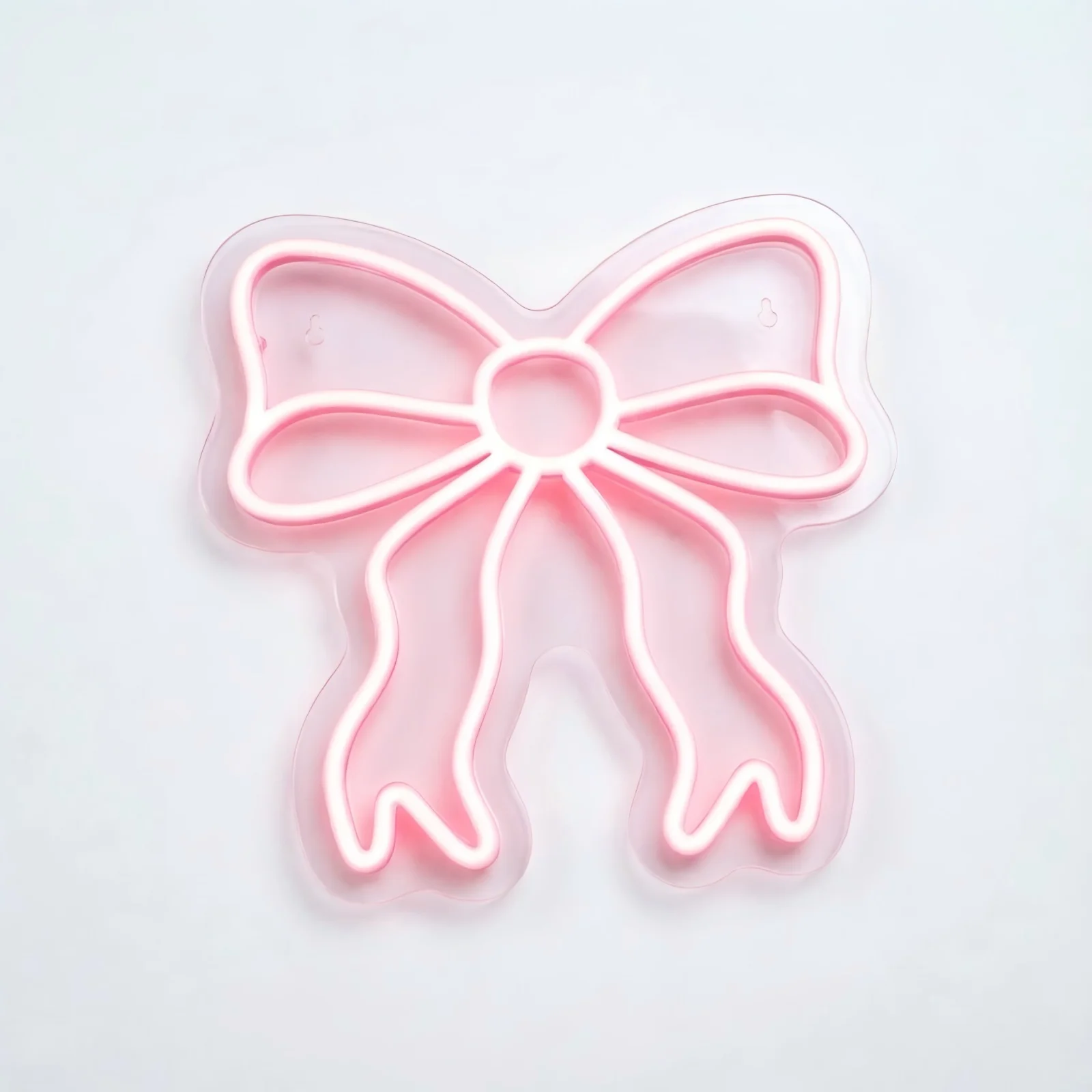 LED Neon Bow Light Dual Color Pink White Versatile Decoration Piece Bright Illumination Festival