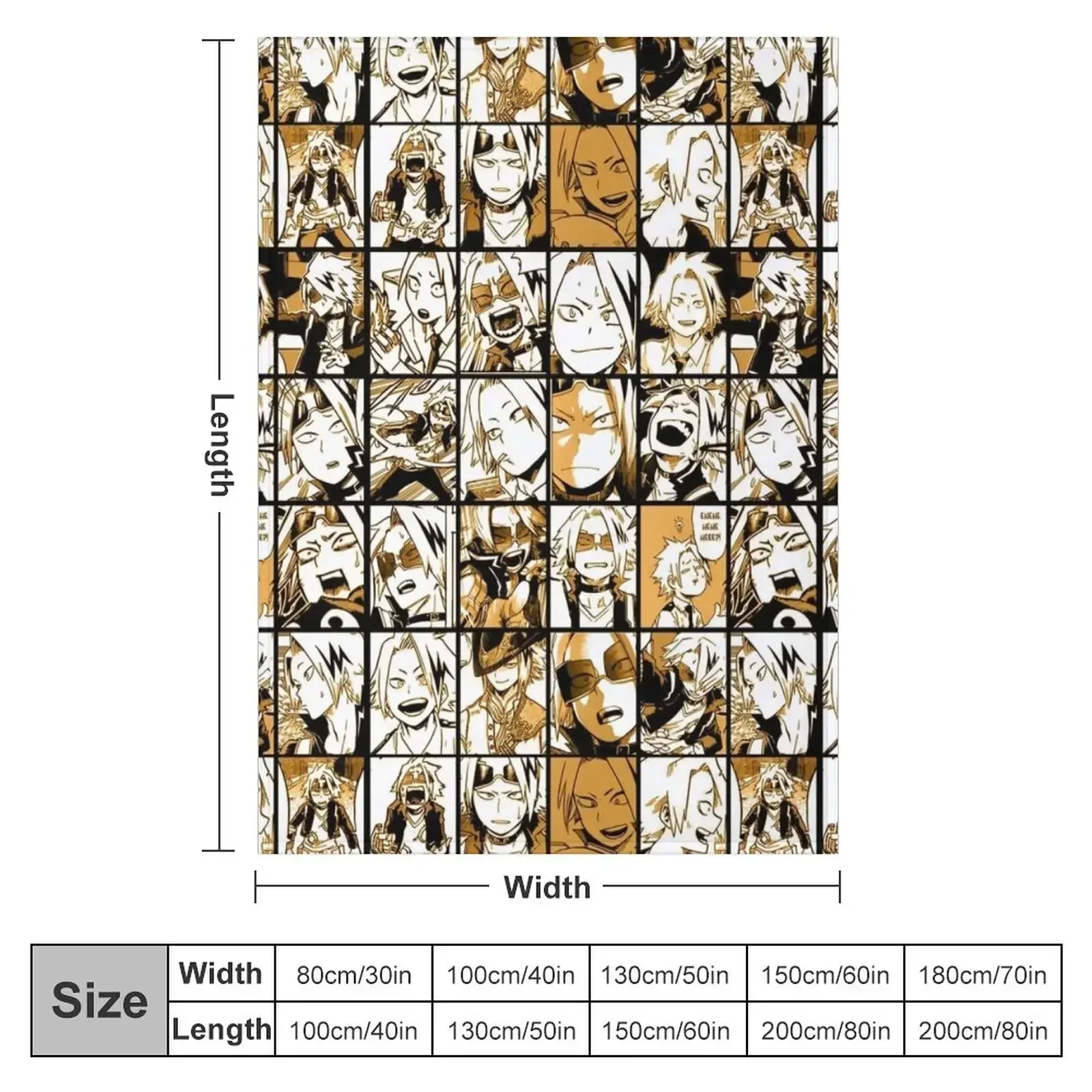 BNHA Kaminari Denki collage Throw Blanket Single Sofas Blankets