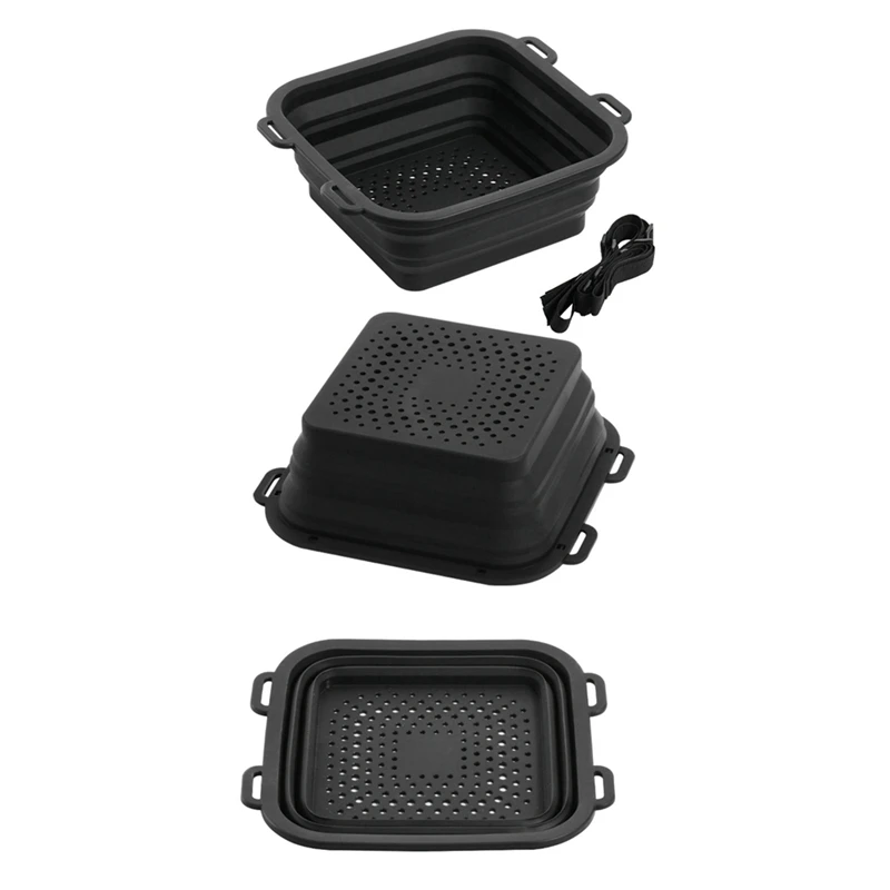 BAAG-Cubo de baño de hielo de silicona portátil, ducha de enfriamiento plegable para terapia de ducha fría