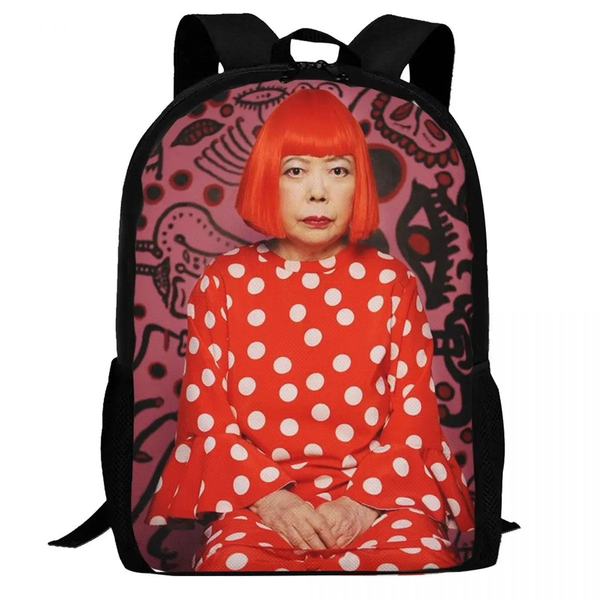 

Yayoi Kusama Abstract Painting Backpack Daypack Large Capacity Kids BookBag School Bag Shoulder Bags for Men Women