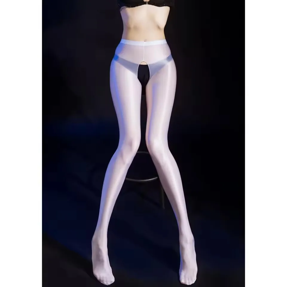 

M-XL глянцевые сексуальные колготки блестящие открытые промежности очаровательные тонкие высокоэластичные длинные колготки прозрачные леггинсы нейлоновые чулки нижнее белье