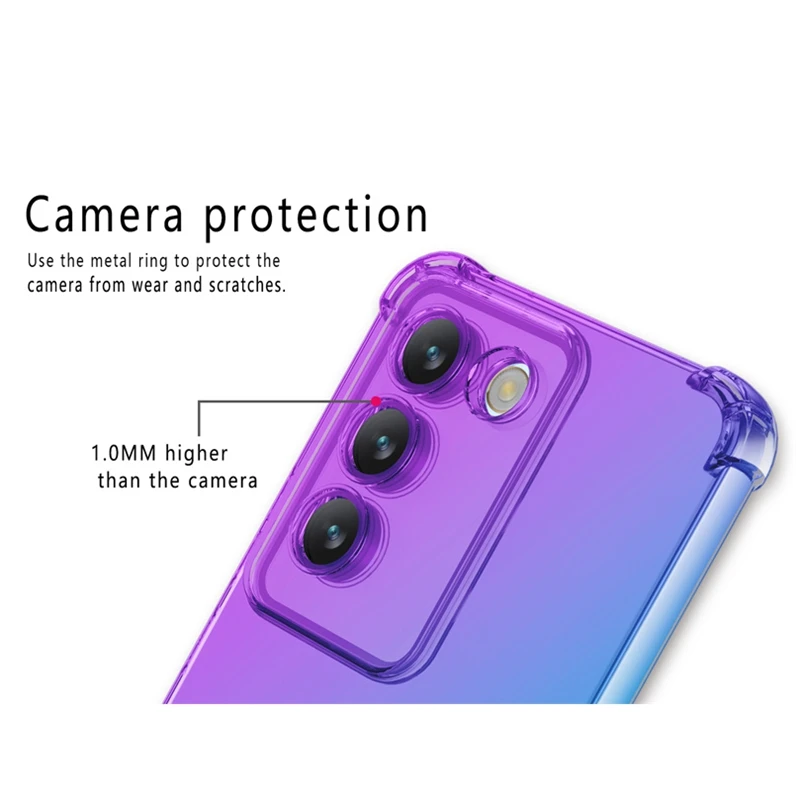 Shockproof Gradient TPU Case for VIVO V40 SE V30 Lite 5G V30e V29 V29e Protective Cover Fundas Coque Capa