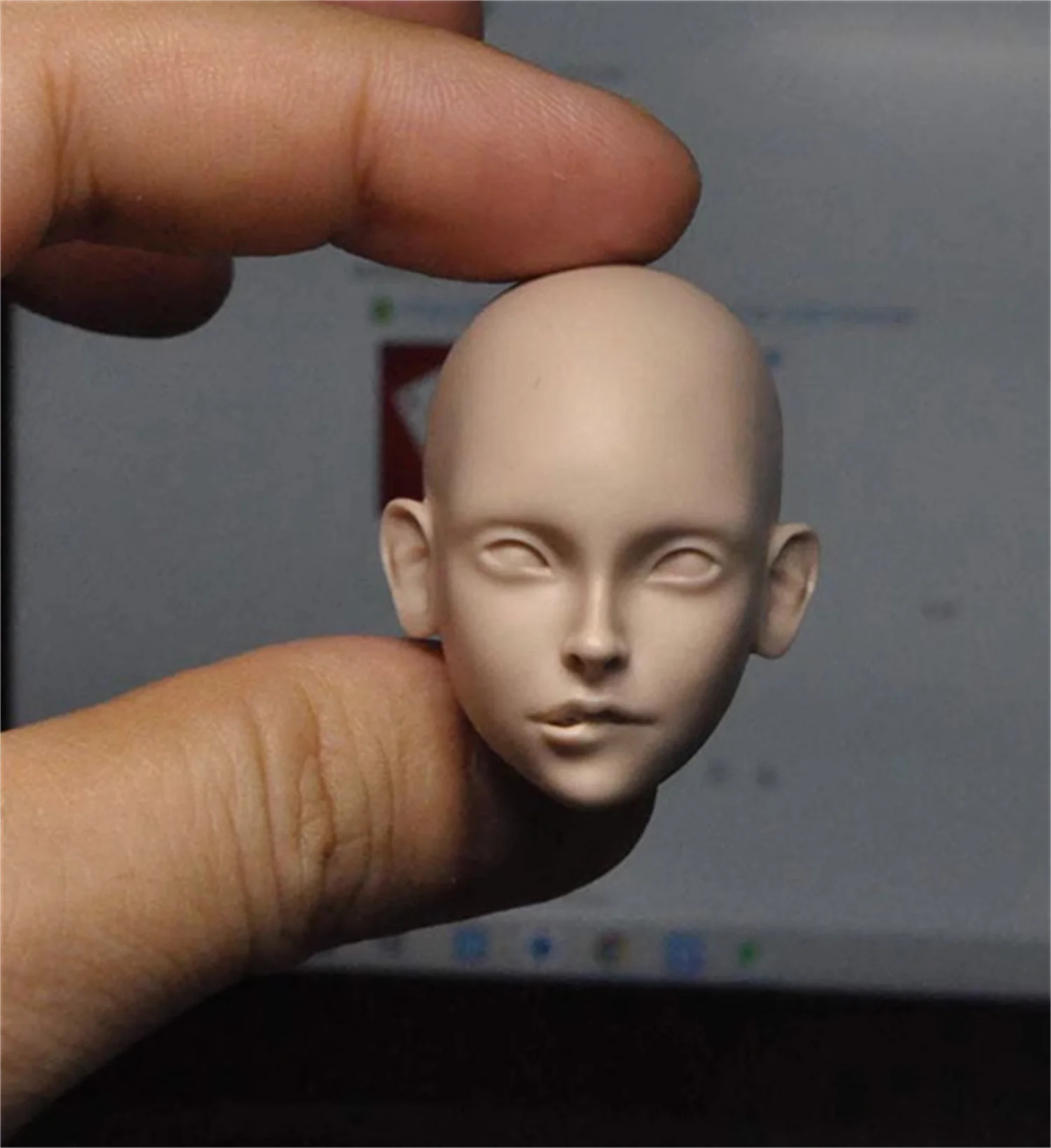 1/6  Head Carving Beauty Head Carving Biting Lips Girl Model Head Sculpt Expression  customize  fit 12''TBl  Action Figure