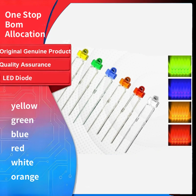 20pcs1.8mm Round Head Nipple Type Mini Micro LED Chip High Brightness LED Power Indicator Light Light Emitting Diode