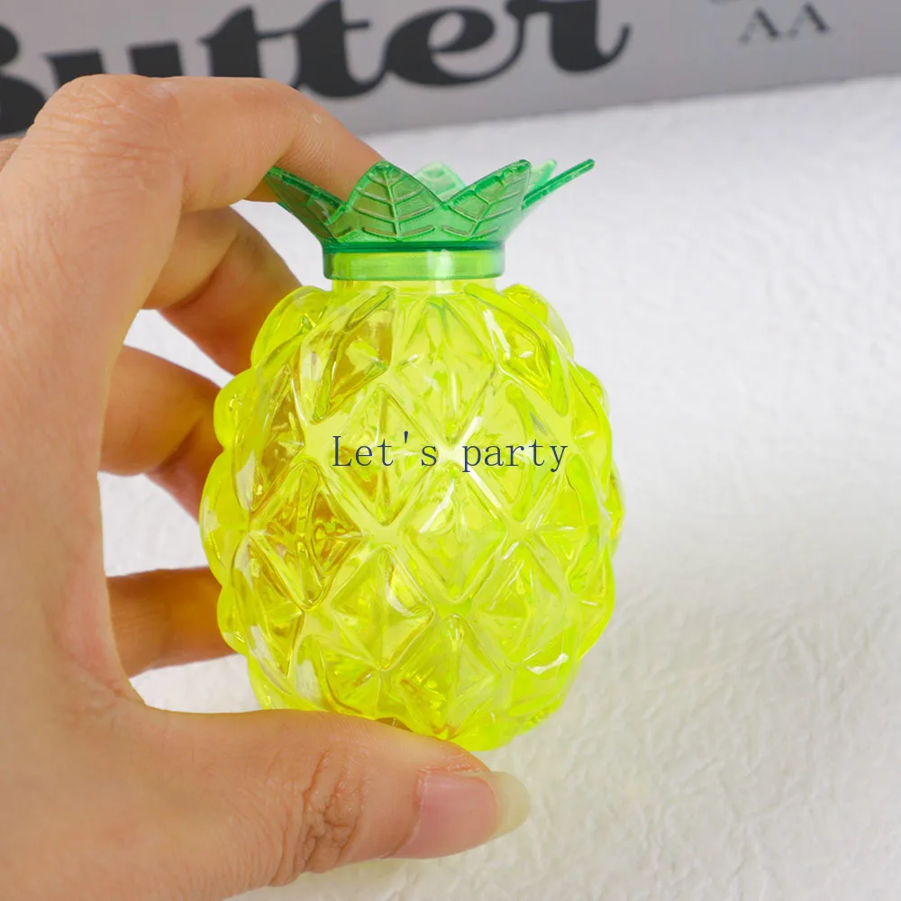 6Pcs Transparent Plastic Pineapple Candy Box Gift Packing Boxes for Summer Hawaii Theme Birthday Wedding Baby Shower Party Decor