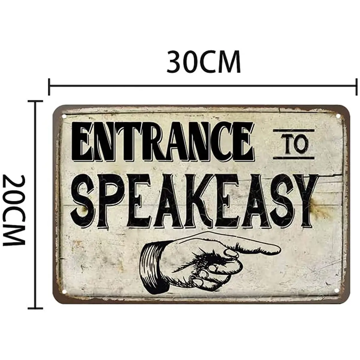 Entrance to Speakeasy Sign Decor Speak Easy Tin Signs Prohibition Decorations Rustic Farmhouse Roaring  Wall Art Tin MetalSigns