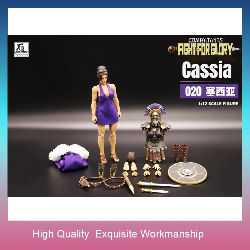 XesRay Studio Cassia 020 Combatants Fight For Glory 1/12 Movable Collectible Action Figure, Desktop Display Ornament Model Toy