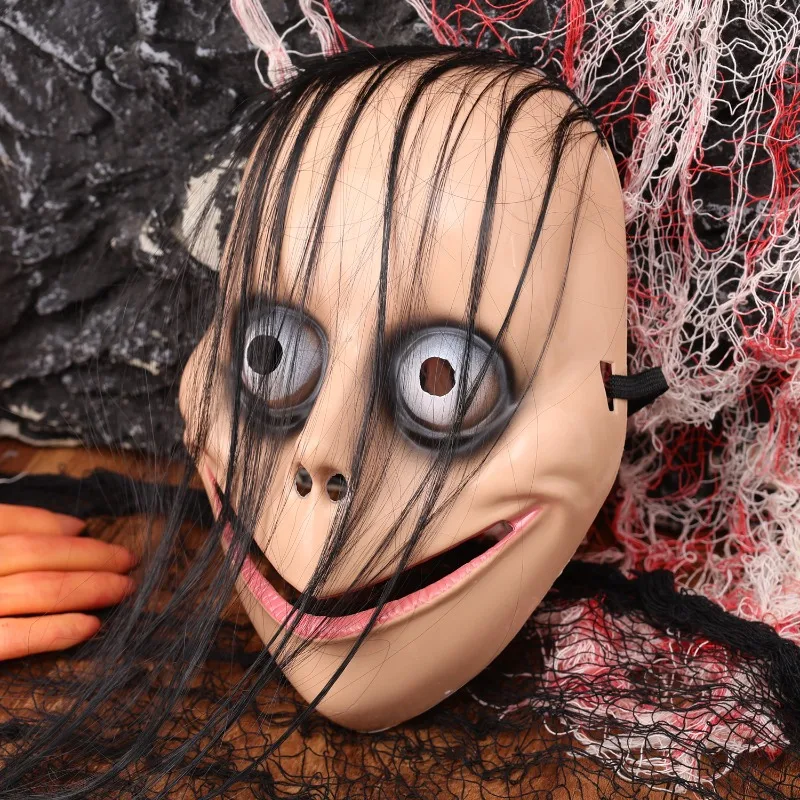 Maschera da clown spaventoso horror di Halloween per adulti Bambini Costume cosplay Party Prop Decorazione per casa stregata leggera a pieno facciale
