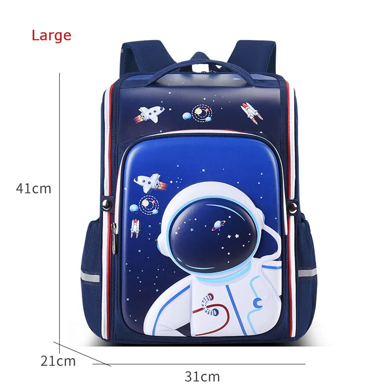 Mochila escolar ortopédica para niños y niñas, morral de alta capacidad, impermeable, de 1 a 6 grados, 3D, bonito, dinosaurio de dibujos animados, novedad