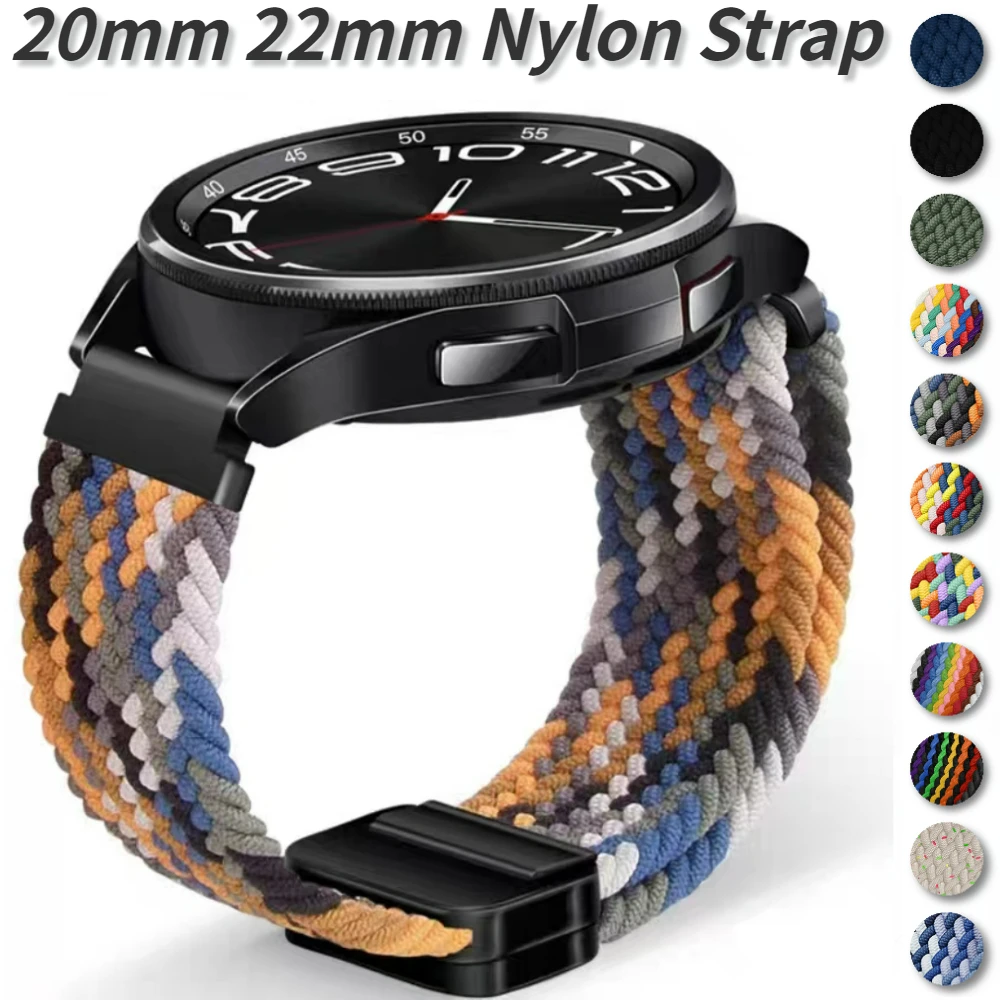 

20mm 22mm Nylon Strap for Samsung Galaxy Watch 3/4/5/6/Classic Bracelet for Huawei Watch 4/Pro/3/GT/2/Amazfit GTR/GTS Watchband