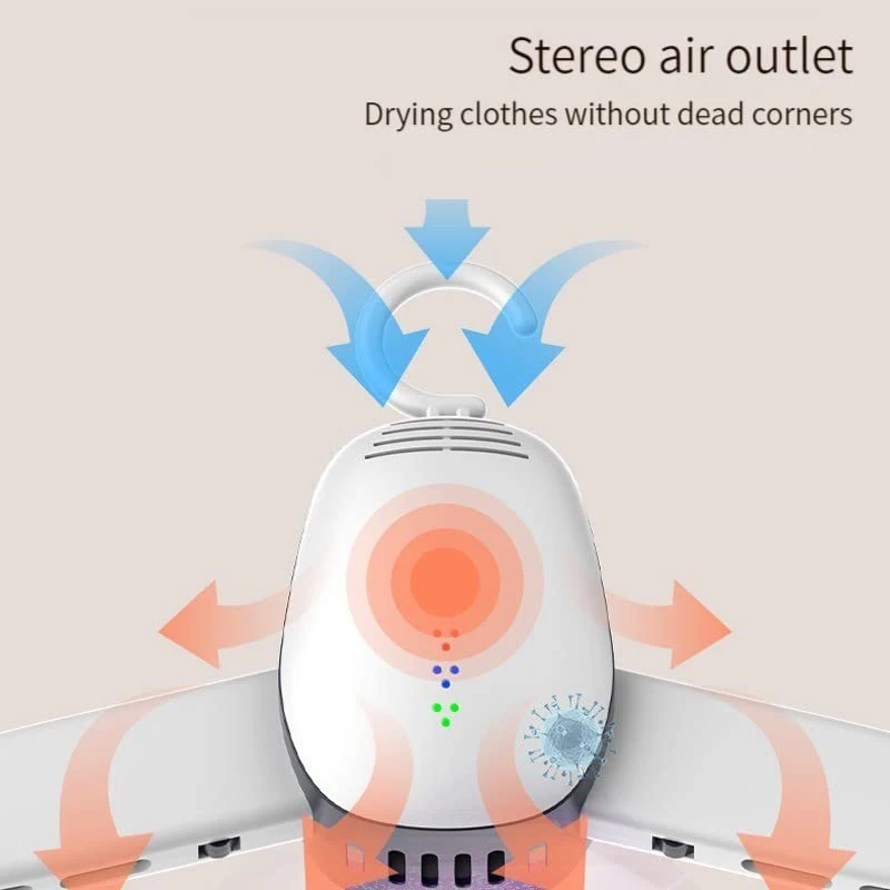 Portable Clothes Dryer Drying Hanger Electric Shoes Clothes Drying Rack Foldable Heater Hanger Machine Travel Laundry Dryer