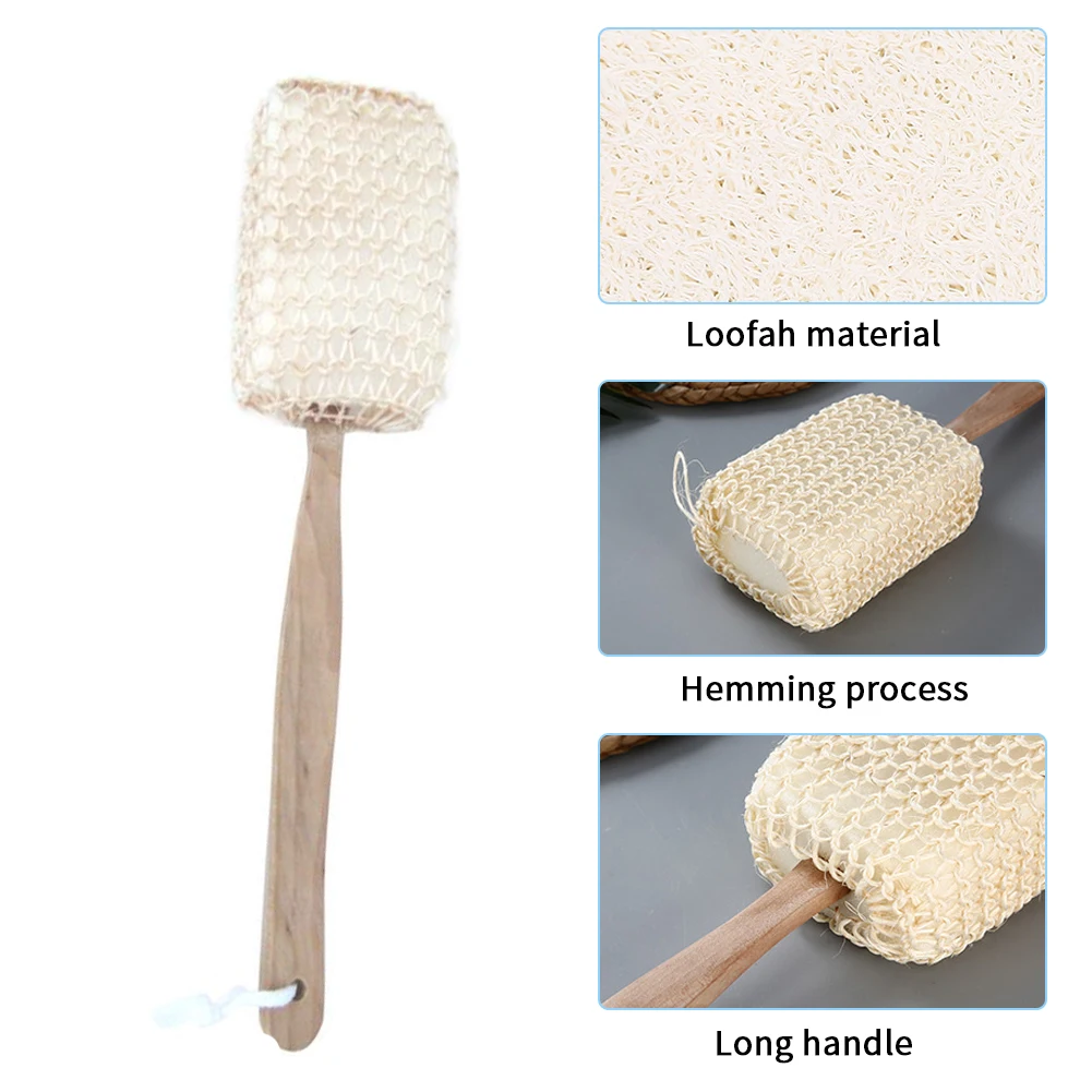 Accessories Back Scrubber Dormitory Long Handle Hanging String Shower Loofah For Bathroom Hanging Soft Bath Rub