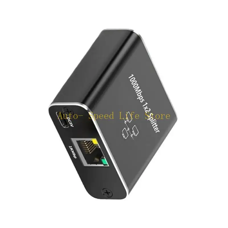 02DA 1 w 2 3 4 Out 1000 / s adapter sieci internetowej z punktami RJ45 Gigabit Splitter dla telewizji i komputera