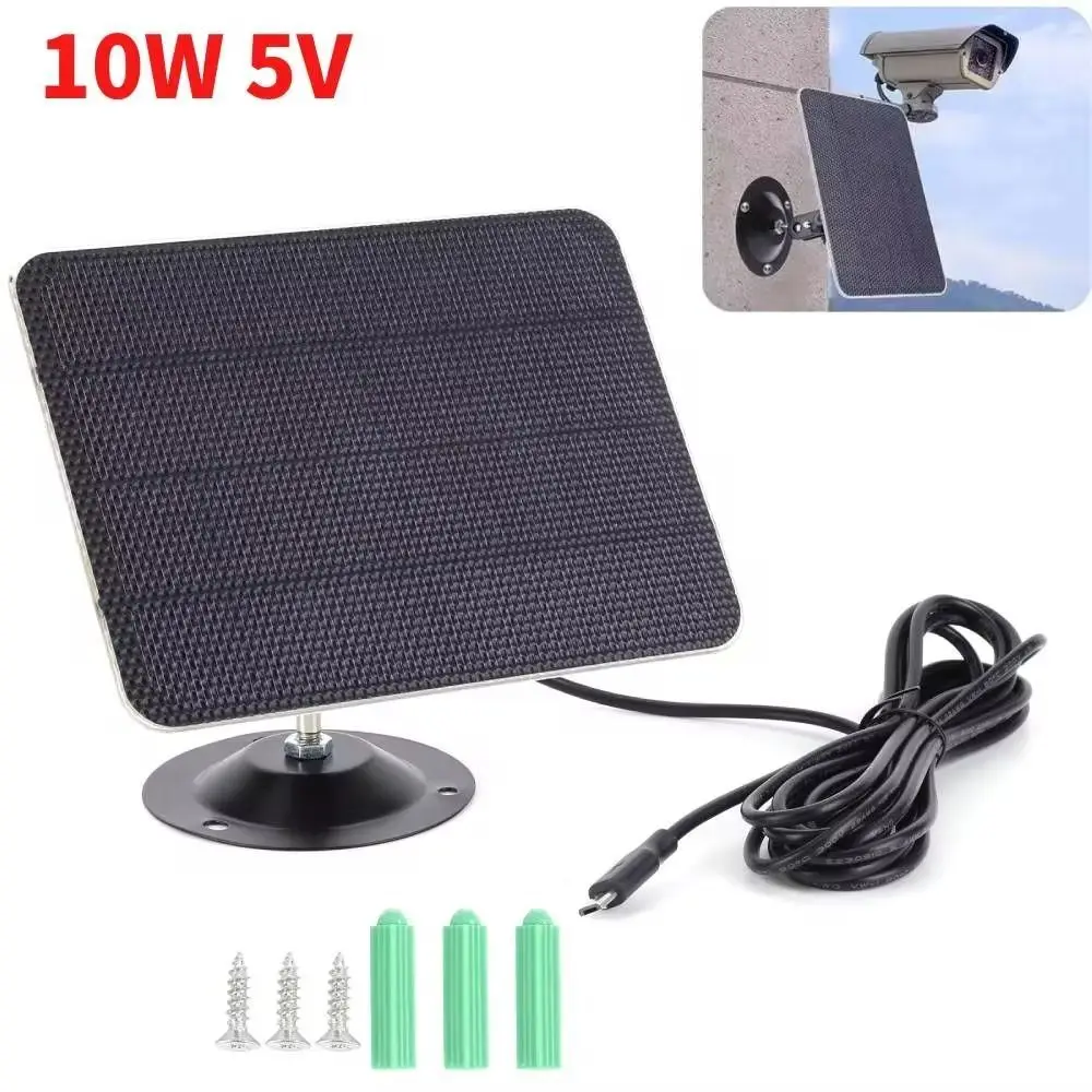 2024 360°Adjustable Mounting Solar Cells Type-C Portable Panel Charger 10W 5V 2 in 1 Charging Solar Panels