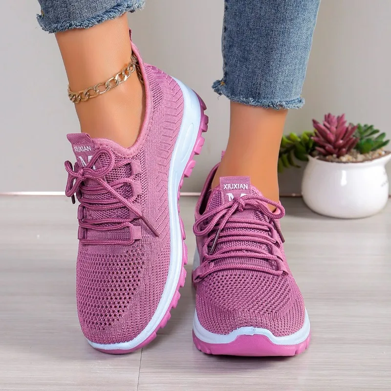 New women's casual vulcanized shoes, sports shoes, fashionable outdoor spring and autumn running shoes for women