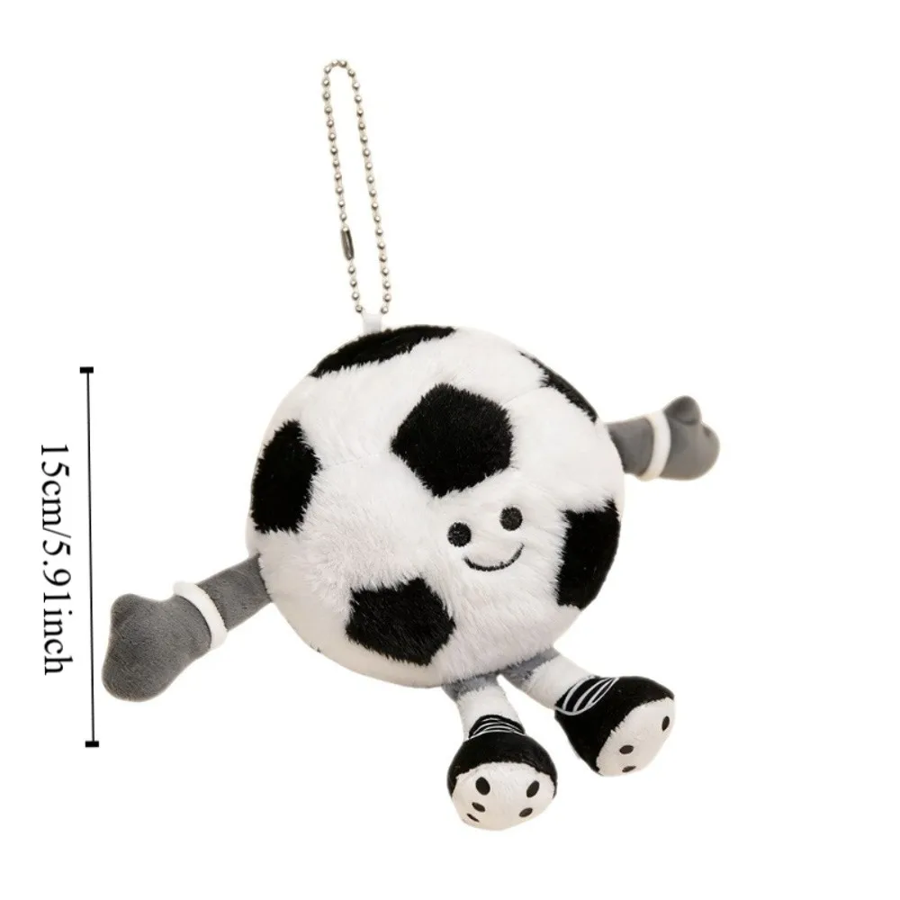 Rugby Tennis Football Stuffed Toy Cute Bag Charming Basketball Pendant Keychain Creative Smiling Face Expression Plush Toys