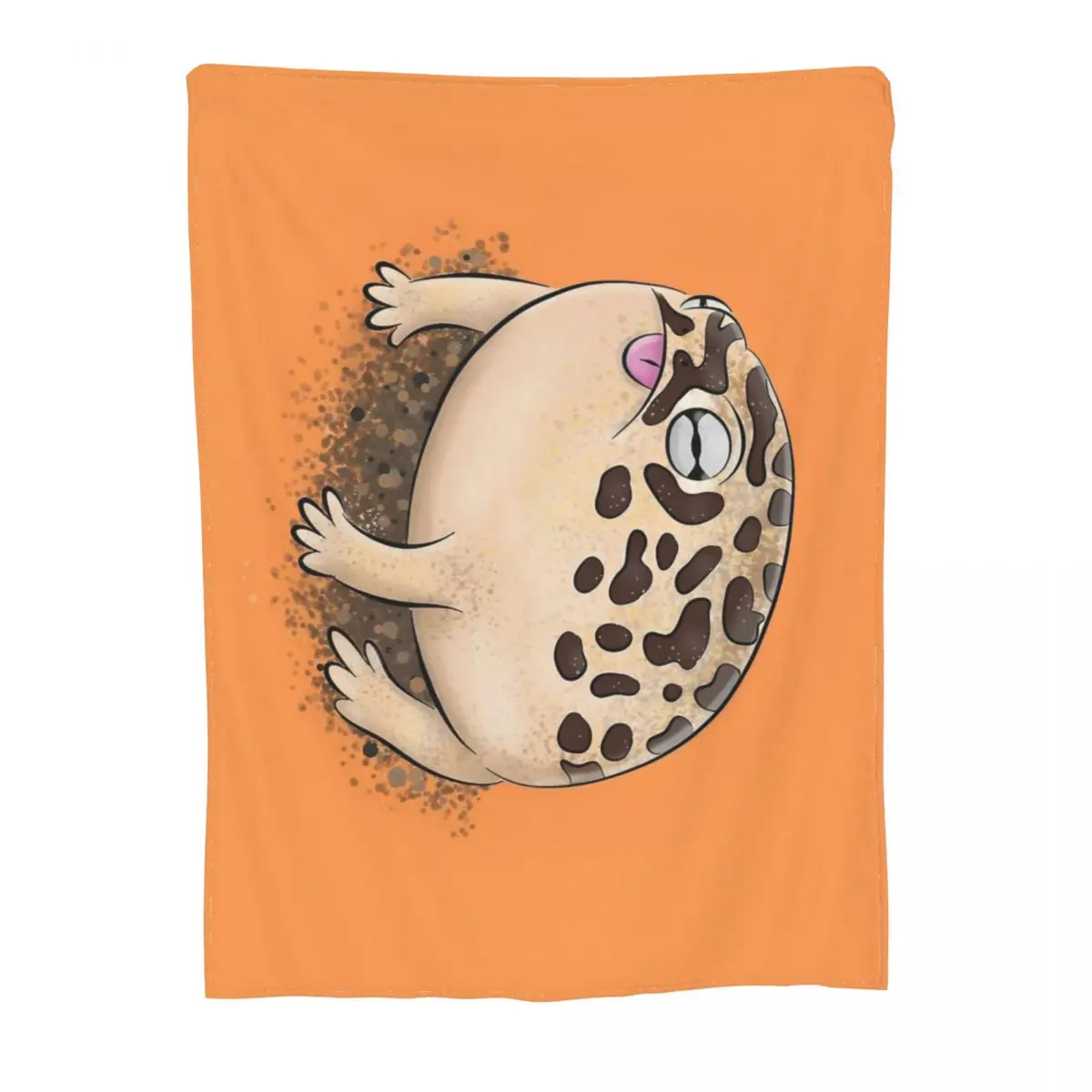 Cute Brown Desert Rain Frog Cartoon Blankets Fleece Awesome Warm Throw Blanket for Coverlet Autumn/Winter