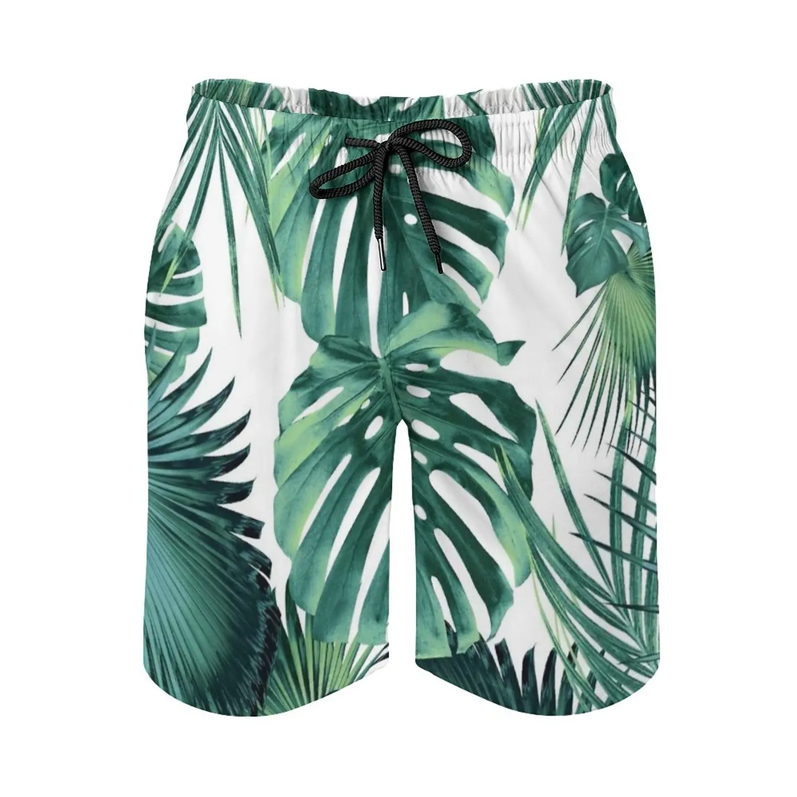 

Tropical Summer Leaves Jungle Pattern #1 #Tropical #Decor Men's Beach Shorts Quick Dry Travel Swimsuit Trunks Surf Pants Sports