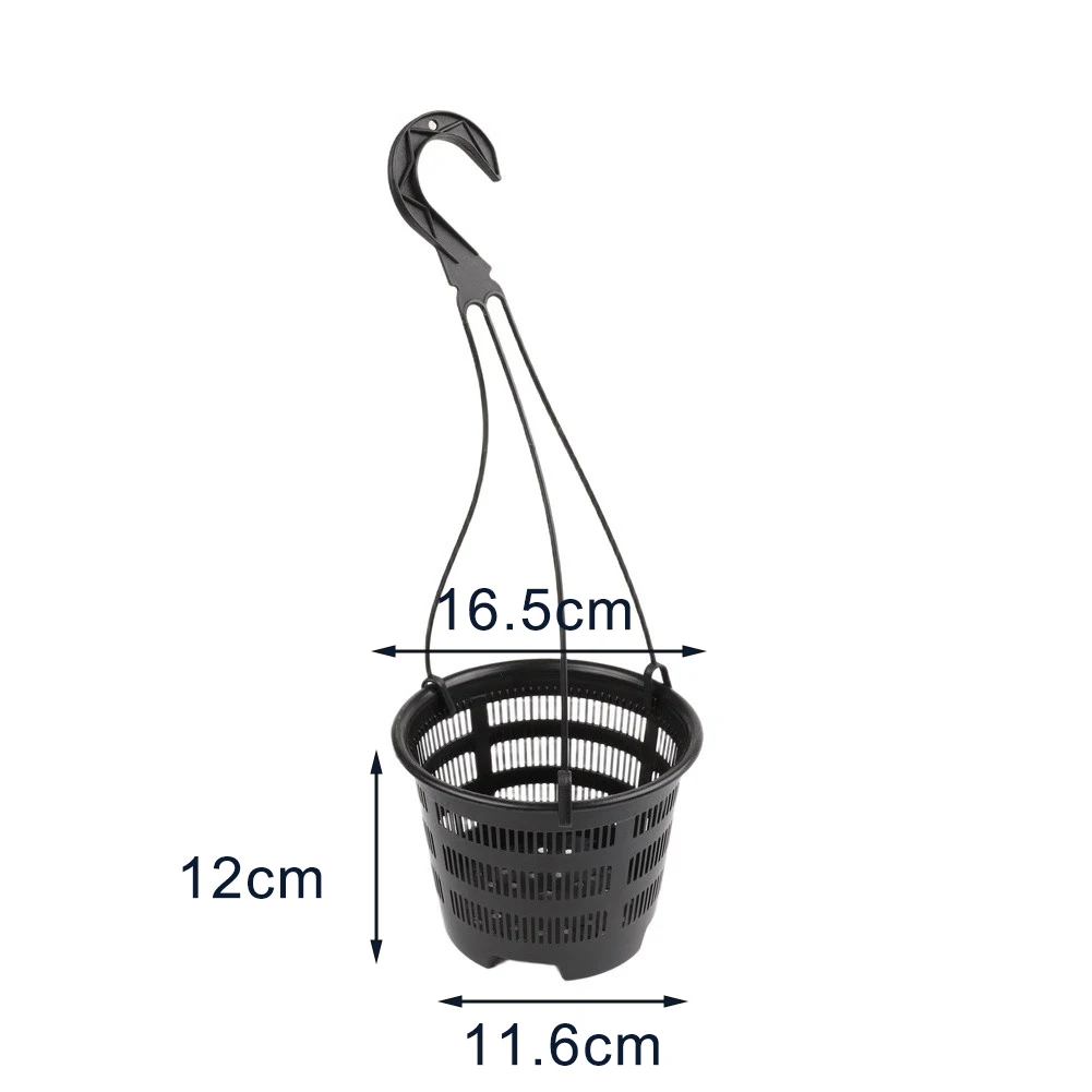 Indoor Plant Decor Plastic Orchid Pots Indoor Outdoor Planters Decorative Pots Black Perfect For Decorative Flowers