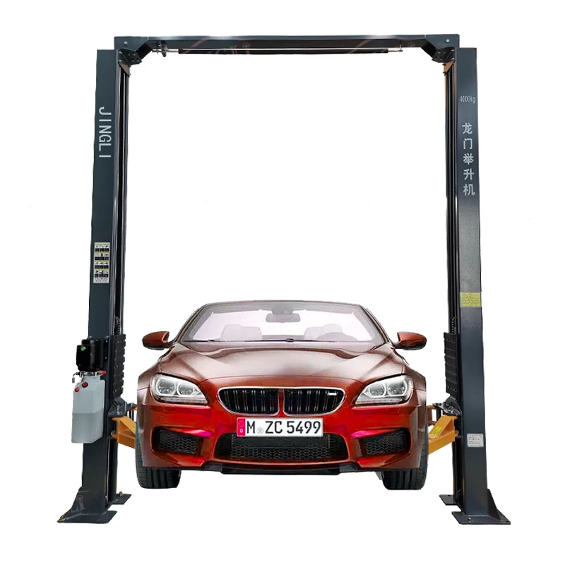 Application Car Repair Center 4 tons widened manual gantry lift two post car lift