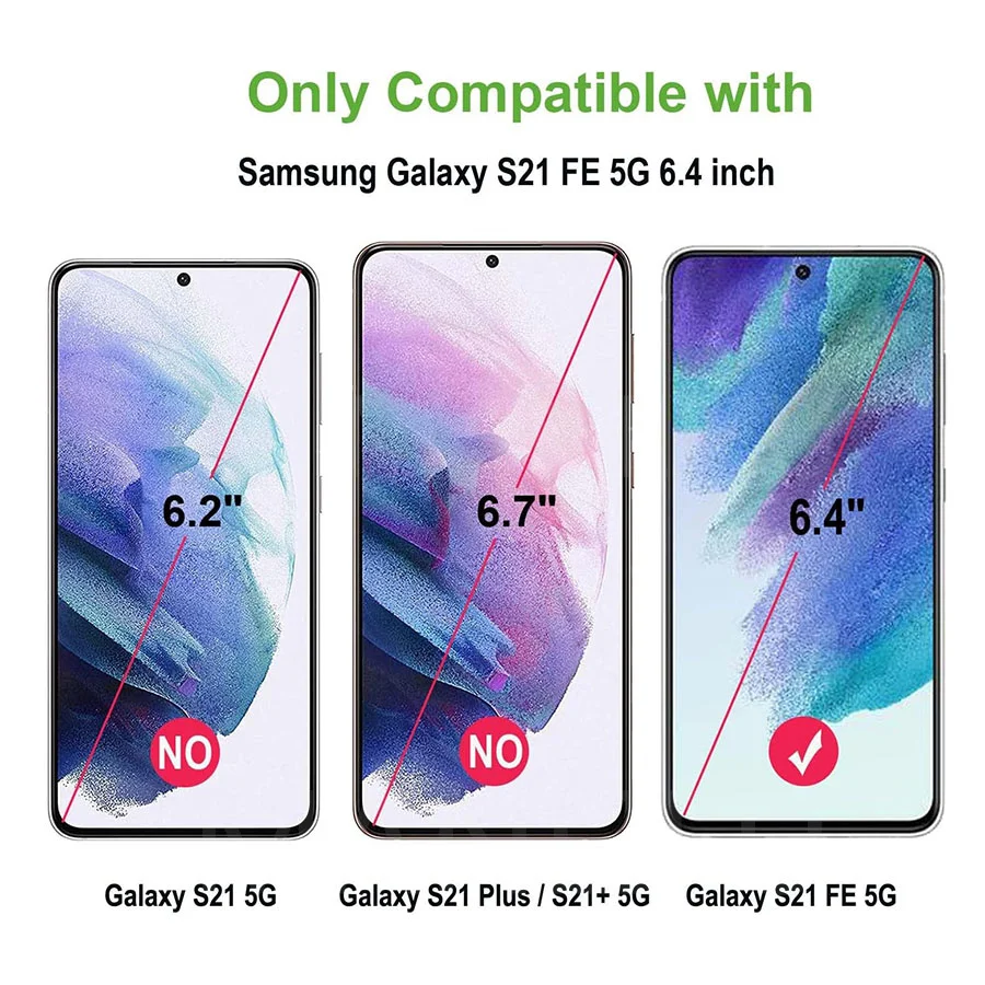 9H Curved Privacy Tempered Glass Front Screen Protector for Samsung Galaxy S21 FE 5G 6.4 Inch Private Anti-Spy Black Screen
