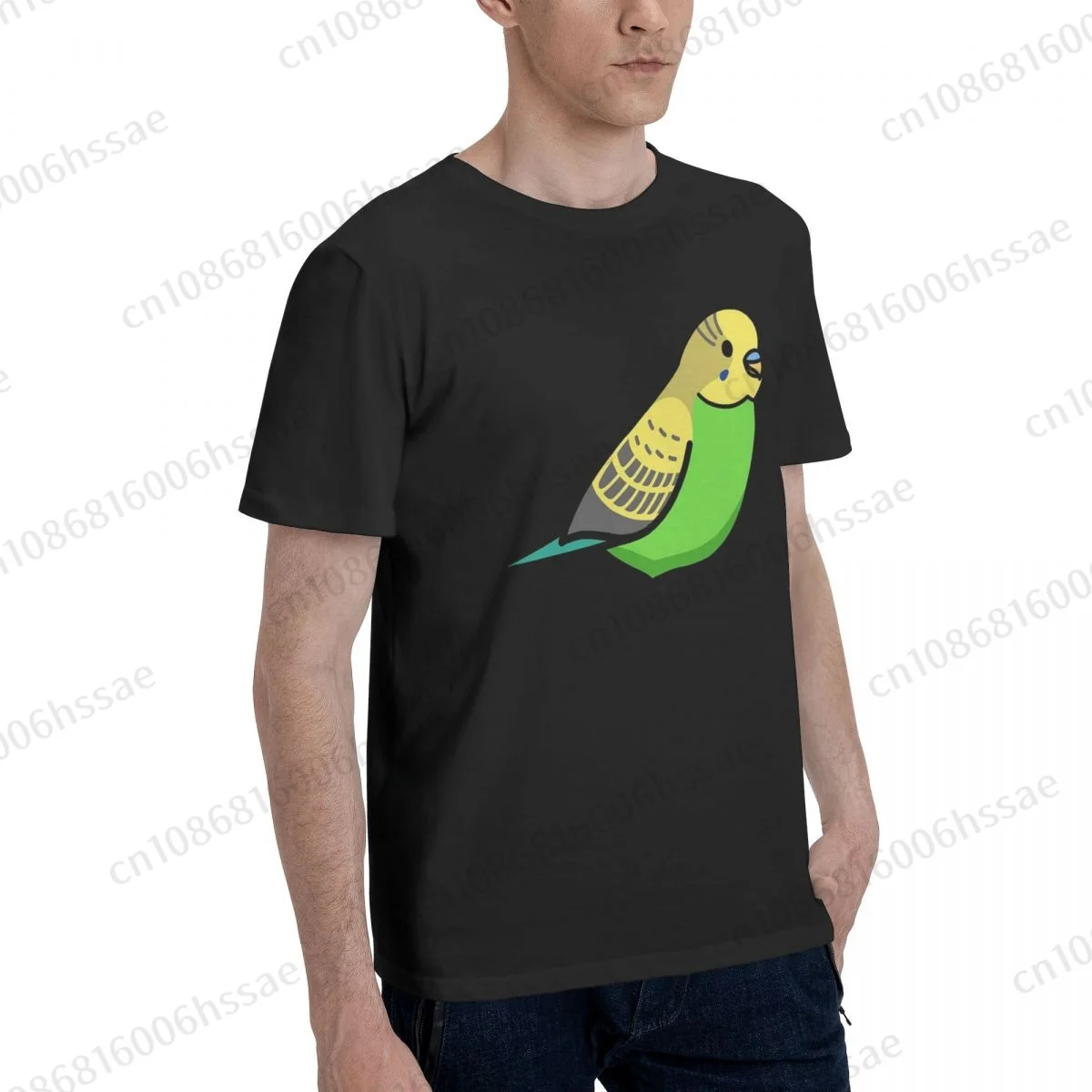 Budgie 1 T Shirt Men Fashion T-shirt Cotton Tshirt Tops Tees Short Sleeve