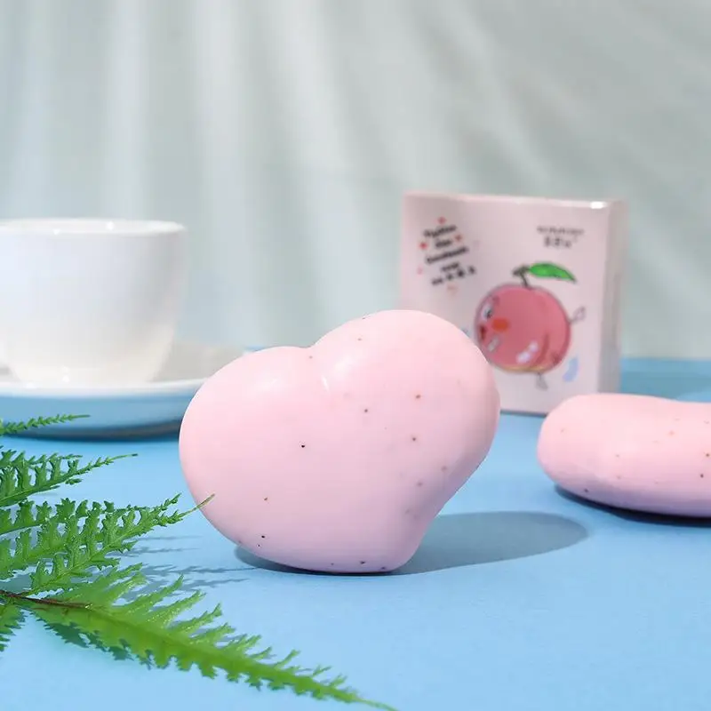 Peach PP Soap Bar Non-irritating Deep Cleansing Oil Control Handmade Natural Soap for Face Body Shower Travel Bath Use