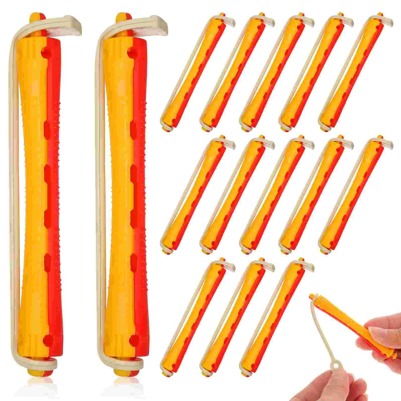 

Trimmer Hollow Roll with Rubber Band Rollers Hair Curlers Perm Kit Household Braids Plastic Tools