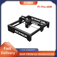 ACMER P1 Pro 20W Laser Engraver Cutter, Air Assist, Fixed Focus, 0.08*0.1mm Spot, 0.01mm Engraving Accuracy 32-bit Chips