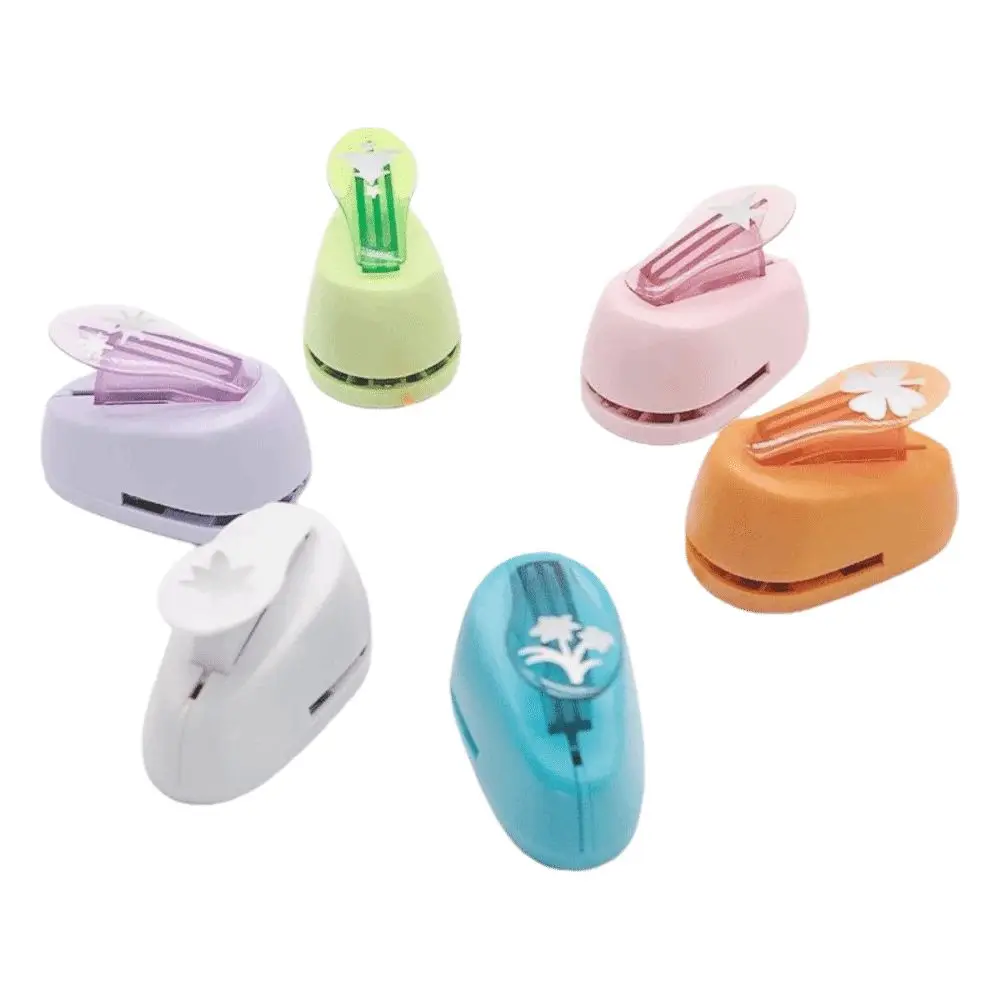 DIY الحرف الورق ثقب لكمة البلاستيك متعدد الألوان ختم شكل لكمة توفير العمالة ثقب لكمة المزخرف #5